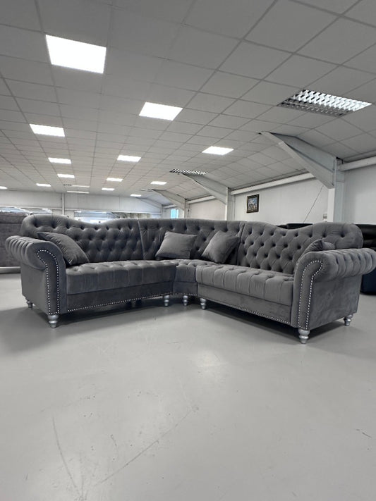 Italian Chesterfield 3+2 Seater Corner Sofa Full Upholstery